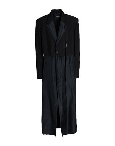 Ann Demeulemeester Man Overcoat & Trench Coat Black Size 40 Viscose, Silk In Black