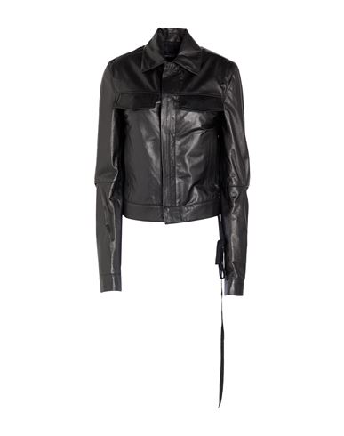 Ann Demeulemeester Woman Jacket Black Size 6 Leather In Black