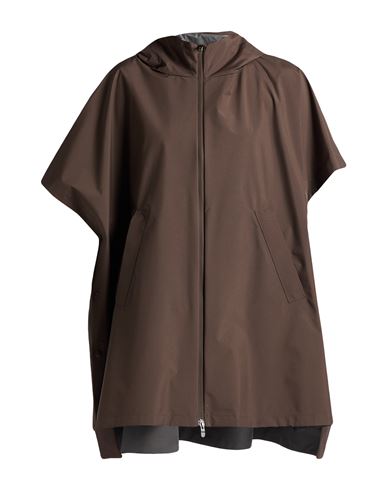 Herno Laminar Woman Cape Dark Brown Size 6 Polyester In Brown