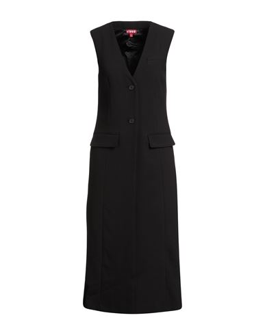 Staud Woman Overcoat & Trench Coat Black Size S Polyester, Viscose, Elastane