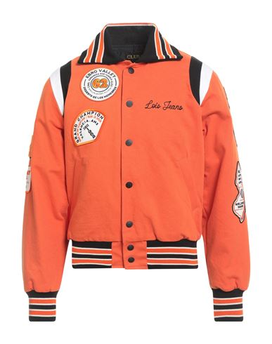 Lois Man Jacket Orange Size M Cotton In Orange