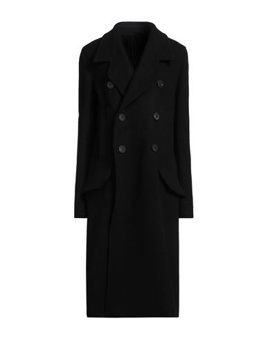 Rick Owens Woman Coat Black Size 8 Virgin Wool In Black
