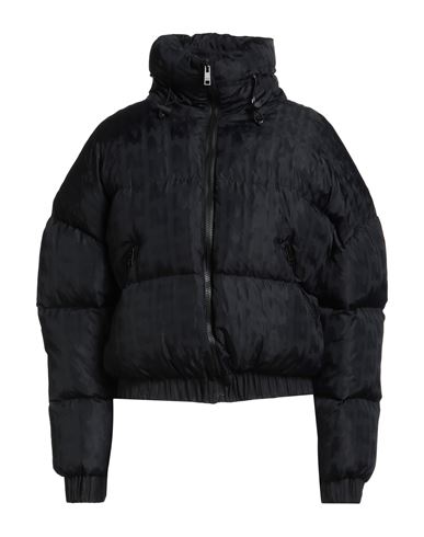 Msgm Themwave Hooded Down Jacket Oversized In Black