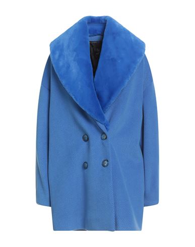 Hanita Woman Coat Azure Size 6 Polyester, Viscose In Blue