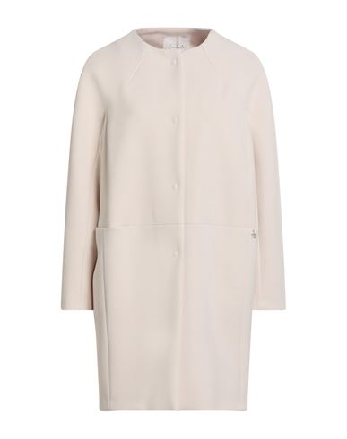 Souvenir Woman Coat Beige Size M Polyester, Viscose, Elastane