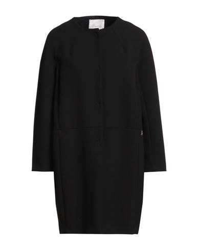 Souvenir Woman Coat Black Size M Polyester, Viscose, Elastane