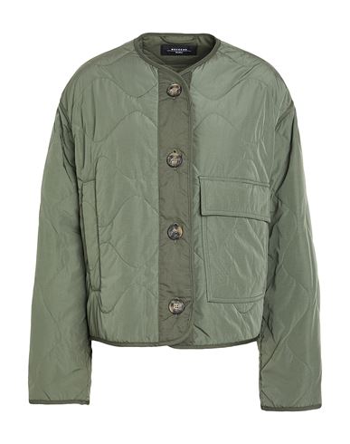 Weekend Max Mara Woman Puffer Military Green Size 12 Polyamide, Cotton