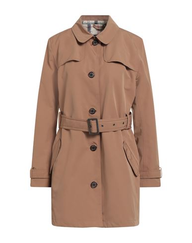 Barbour Woman Overcoat & Trench Coat Camel Size 10 Polyester, Cotton, Polyurethane In Brown