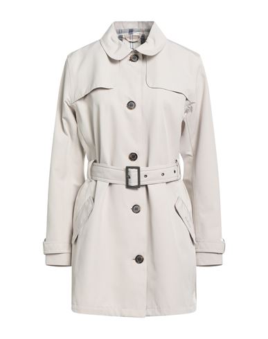 Barbour Woman Overcoat & Trench Coat Light Grey Size 10 Polyester, Cotton, Polyurethane In Neutral
