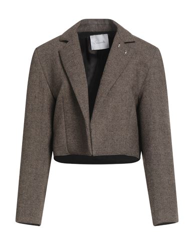 Souvenir Woman Blazer Camel Size M Polyester, Viscose, Wool
