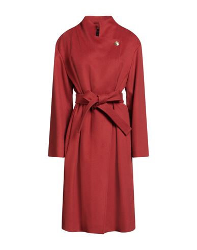 Hugo Boss Boss Woman Coat Rust Size 8 Virgin Wool In Red