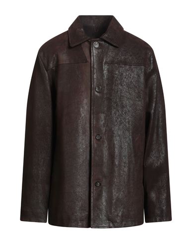 Giorgio Brato Man Jacket Dark Brown Size 44 Leather In Brown