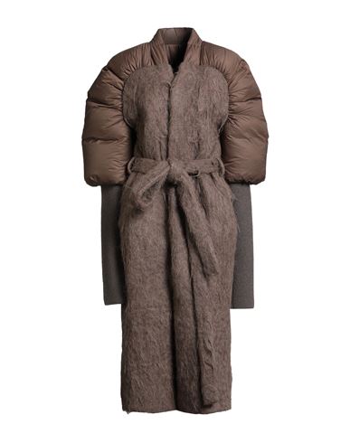 Rick Owens Woman Puffer Taupe Size 4 Virgin Wool In Brown