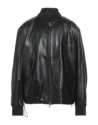 Armani Exchange Man Jacket Black Size Xxl Lambskin In Black