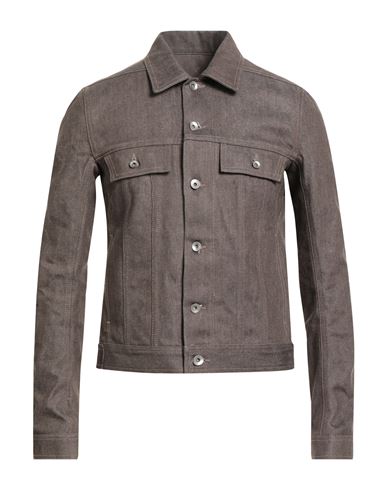 Rick Owens Drkshdw Drkshdw By Rick Owens Man Denim Outerwear Khaki Size S Cotton In Brown