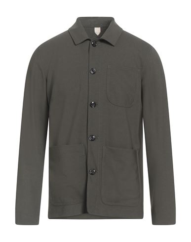Altea Man Shirt Military Green Size L Virgin Wool, Elastane In Gray