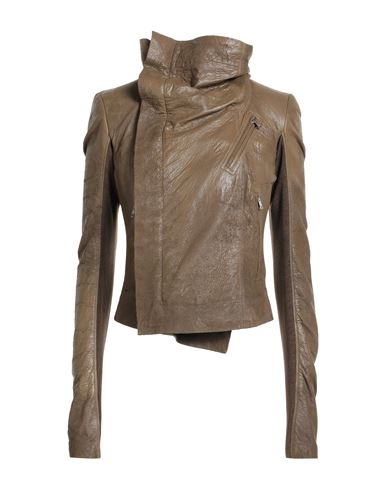 Rick Owens Woman Jacket Military Green Size 4 Lambskin