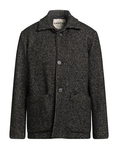 Arpège Heritage Man Coat Black Size 42 Wool, Acrylic, Polyester, Polyamide In Black
