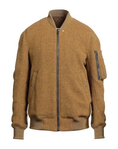 Rick Owens Man Jacket Mustard Size 44 Virgin Wool In Brown