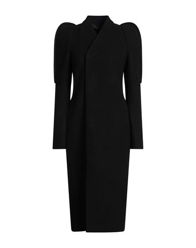 Rick Owens Woman Coat Black Size 8 Virgin Wool In Black