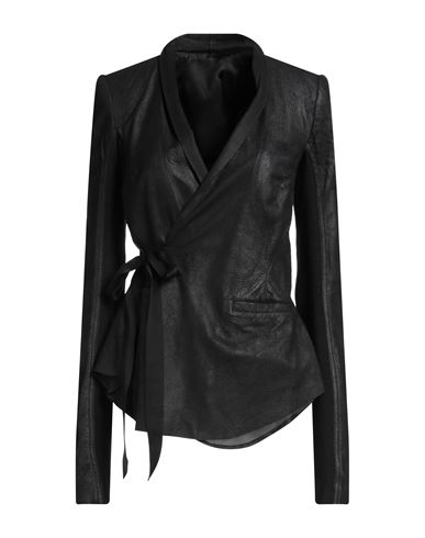 Rick Owens Woman Jacket Black Size 10 Lambskin
