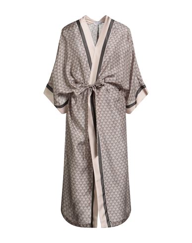 Brunello Cucinelli Woman Overcoat & Trench Coat Blush Size Xxl Silk, Brass In Gray