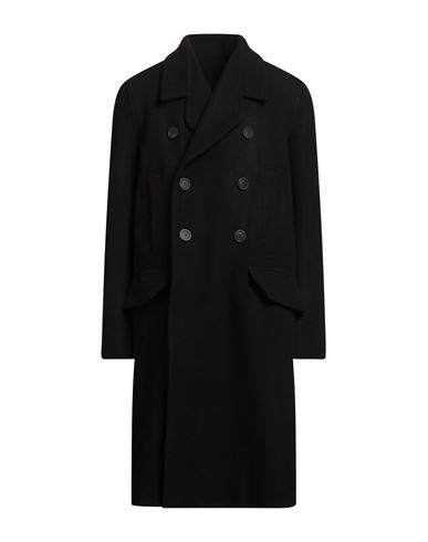 Rick Owens Man Coat Black Size 40 Virgin Wool In Black
