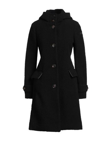 Rrd Woman Overcoat & Trench Coat Black Size 6 Wool, Polyamide, Elastane In Black