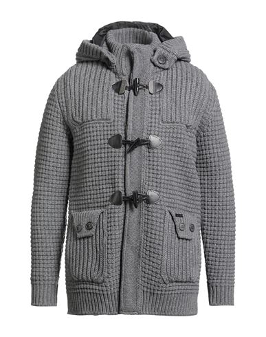 Bark Man Coat Grey Size M Wool, Polyamide In Gray