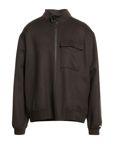 Paltò Man Jacket Military Green Size 50 Wool, Nylon In Brown