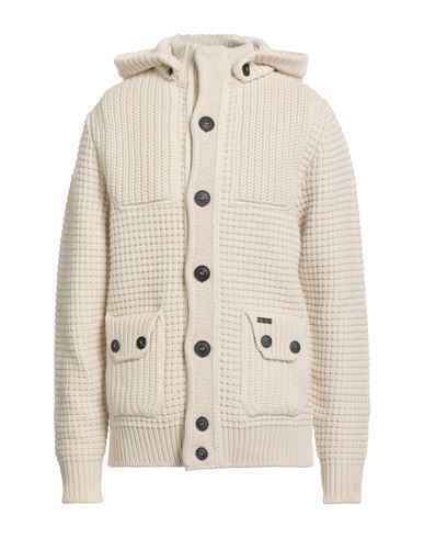 Bark Man Coat Ivory Size L Wool, Polyamide In Neutral