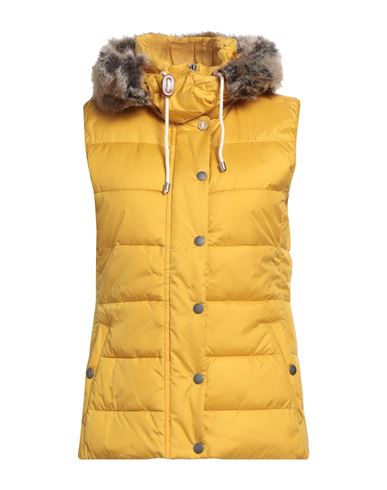 Barbour Woman Vest Yellow Size 12 Polyester In Yellow