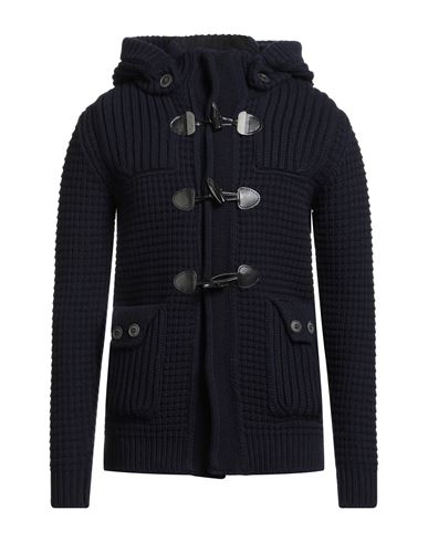 Bark Man Coat Black Size Xl Wool, Polyamide In Blue