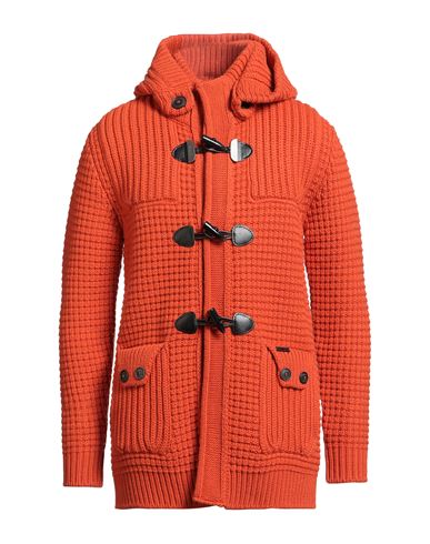 Bark Man Coat Orange Size M Wool, Polyamide In Orange