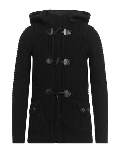 Bark Man Coat Black Size S Wool, Polyamide In Black