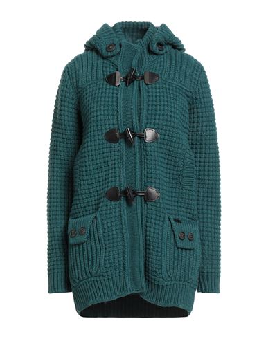Bark Woman Coat Deep Teal Size S Wool, Polyamide In Green