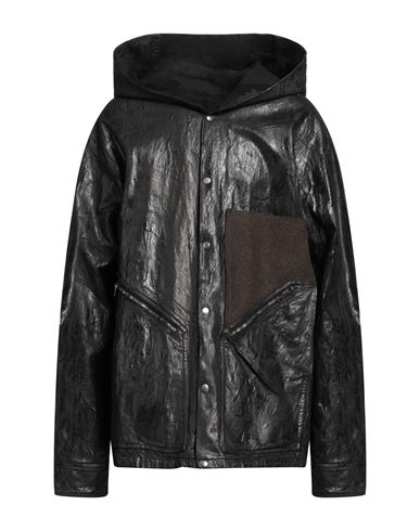 Rick Owens Man Denim Outerwear Black Size 38 Cotton In Black