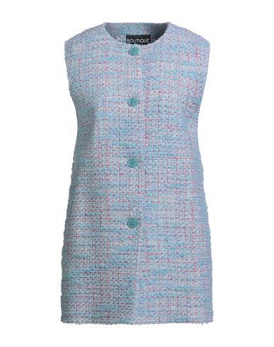Boutique Moschino Woman Vest Sky Blue Size 6 Acrylic, Polyester, Wool, Cotton, Polyamide In Blue