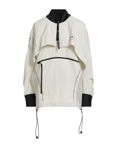 Adidas By Stella Mccartney Woman Jacket Off White Size M Recycled Polyamide In Black