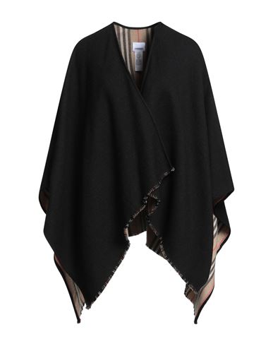 Burberry Woman Cape Black Size Onesize Wool In Black