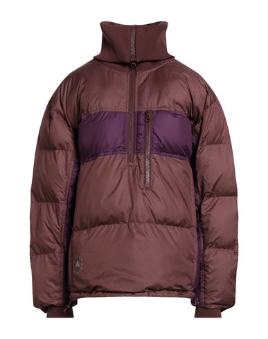 Adidas By Stella Mccartney Woman Puffer Brown Size L Recycled Polyester, Elastane In Burgundy