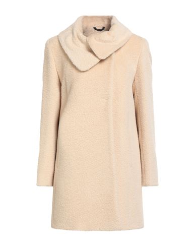 Cinzia Rocca Icons Woman Coat Cream Size 14 Alpaca Wool, Virgin Wool In Neutral