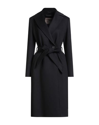 Cinzia Rocca Woman Coat Navy Size 12 Virgin Wool In Blue