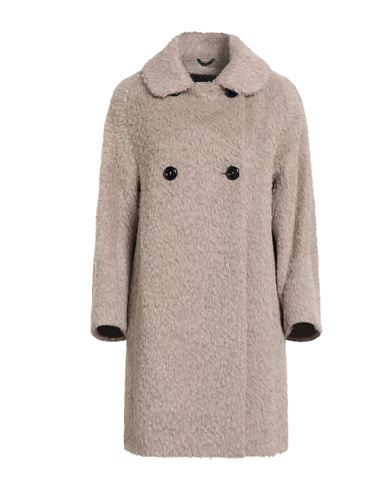 Cinzia Rocca Icons Woman Coat Grey Size 12 Alpaca Wool, Wool, Polyamide In Neutral