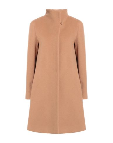 Cinzia Rocca Icons Woman Coat Camel Size 14 Wool, Polyamide In Sand