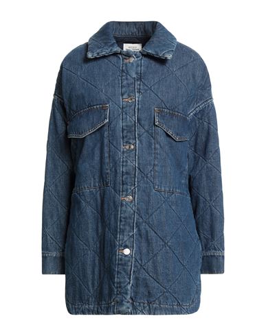 Vicolo Woman Denim Shirt Blue Size S Cotton In Blue