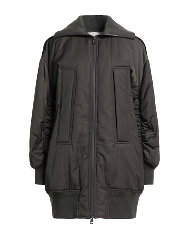 Tod's Woman Puffer Military Green Size 6 Polyester, Cotton, Virgin Wool, Polyamide, Elastane In Green