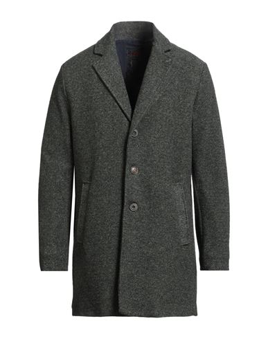 Bob Man Coat Dark Green Size 40 Acrylic, Polyester, Virgin Wool In Gray
