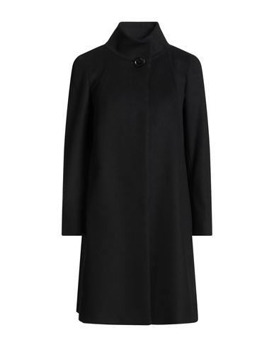 Cinzia Rocca Icons Woman Coat Black Size 14 Wool, Polyamide, Cashmere In Multi