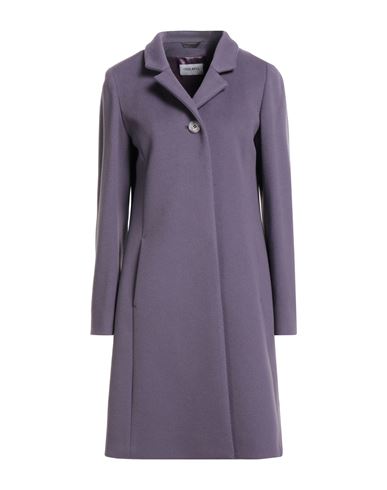 Cinzia Rocca Icons Woman Coat Purple Size 14 Virgin Wool, Cashmere In Purple